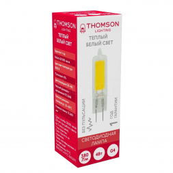 Лампа светодиодная Thomson G4 4W 3000K прозрачная TH-B4218
