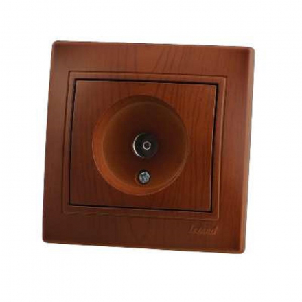 Розетка ТВ проходная Lezard Mira сосна 701-0801-129