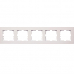 Рамка 5-ая горизонтальная Lezard Vesna белый жемчуг 742-3000-150