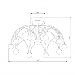 Потолочная светодиодная люстра Eurosvet Ragno 90031/10 LED золото
