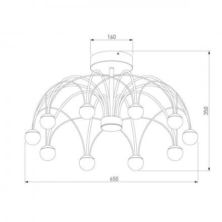 Потолочная светодиодная люстра Eurosvet Ragno 90031/10 LED золото