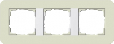Рамка 3-постовая Gira E3 песочный/белый глянцевый 0213417