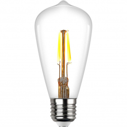 Лампа светодиодная филаментная REV VINTAGE ST64 E27 5W DECO Premium теплый свет груша 32435 5