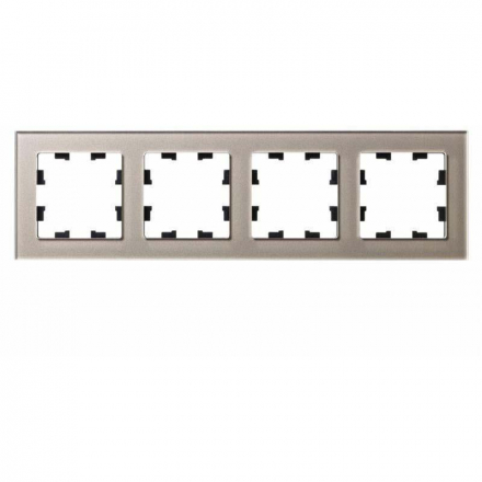 Рамка 4-постовая Schneider Electric AtlasDesign Nature шампань ATN320504