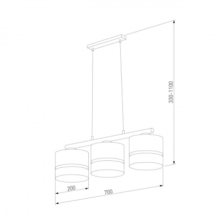 Подвесная люстра TK Lighting 6694 Paglia