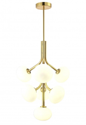 Подвесная люстра Crystal Lux ALICIA SP7 GOLD/WHITE