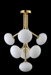 Подвесная люстра Crystal Lux ALICIA SP7 GOLD/WHITE