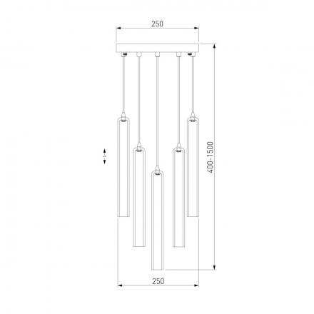 Подвесная люстра Eurosvet Lynn 50381/5 хром