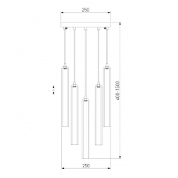Подвесная люстра Eurosvet Lynn 50381/5 хром