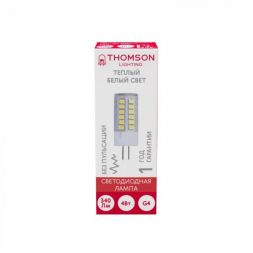 Лампа светодиодная Thomson G4 4W 3000K прозрачная TH-B4226