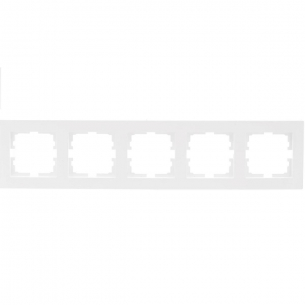 Рамка 5-ая горизонтальная Lezard Vesna белая 742-0200-150