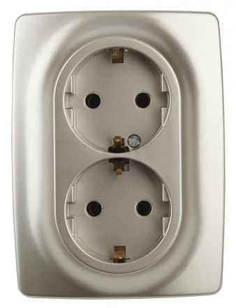 Розетка ЭРА 12 2x2P E Schuko 16A 250V 12-2106-04 Б0031231