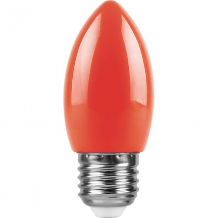 Лампа светодиодная Feron E27 1W красная LB-376 25928