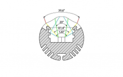 Профиль с рассеивателем Arlight ALU-ROUND-2000 ANOD+LEN30 015527