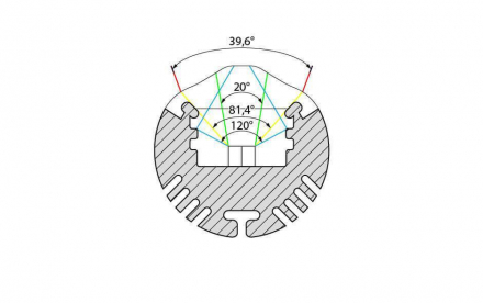 Профиль с рассеивателем Arlight ALU-ROUND-2000 ANOD+LEN30 015527