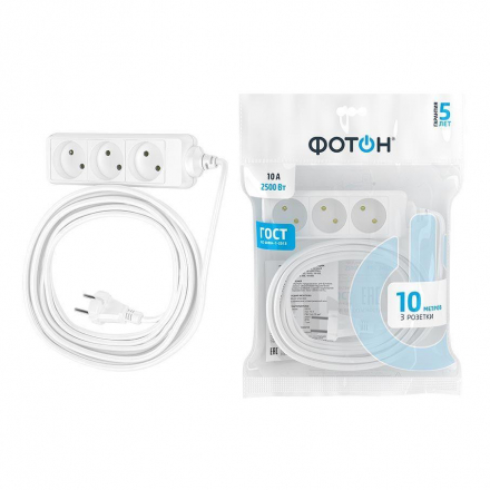 Удлинитель Фотон 3гн х 10м б/з 10-103 21205
