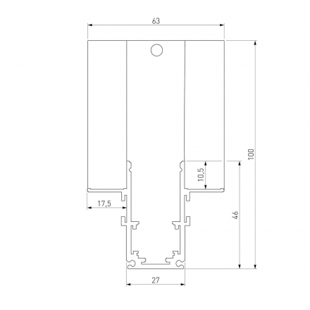 Коннектор L-образный внутренний Elektrostandard Slim Magnetic 85213/00 a067506