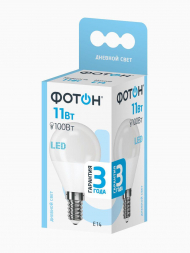 Лампа светодиодная Фотон E14 11W 4000K матовая 24003