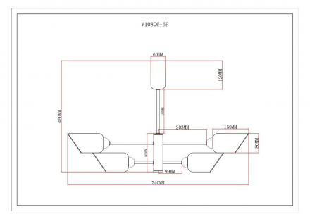 Потолочная люстра Moderli Avery V10806-6P