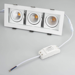 Встраиваемый светодиодный светильник Arlight CL-Kardan-S260x102-3x9W Warm 024133