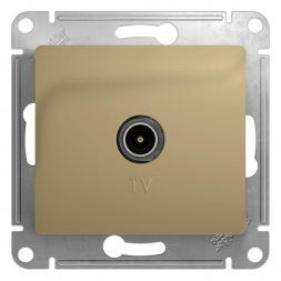 Розетка телевизионная оконечная TV Schneider Electric Glossa титан GSL000491