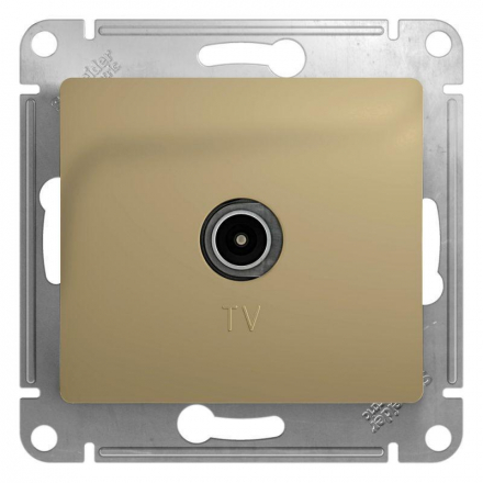 Розетка телевизионная оконечная TV Schneider Electric Glossa титан GSL000491