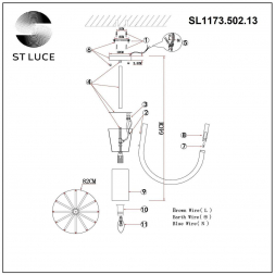 Подвесная люстра ST Luce Pafe SL1173.502.13