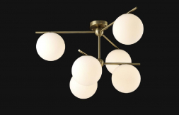 Подвесная люстра Crystal Lux FELIZ SP-PL6 BRONZE/WHITE