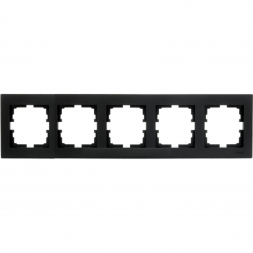 Рамка 5-ая горизонтальная Lezard Vesna черная 742-4200-150