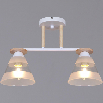 Потолочная люстра Reluce 01630-0.3-02 WH+WOOD