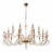 Подвесная люстра Crystal Lux Catarina SP12+6 V2 Gold/Transparent-Cognac
