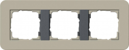 Рамка 3-постовая Gira E3 серо-бежевый/антрацит 0213428