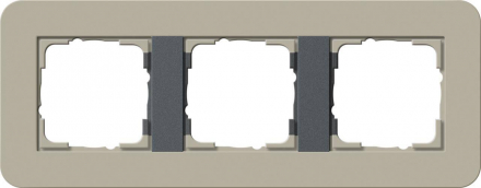 Рамка 3-постовая Gira E3 серо-бежевый/антрацит 0213428