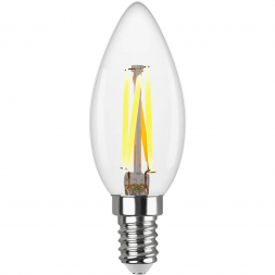 Лампа светодиодная филаментная REV С37 E14 5W 4000K DECO Premium холодный свет свеча 32360 0
