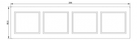 Рамка 4-постовая IEK Kvarta белая EMK40-K01-DM