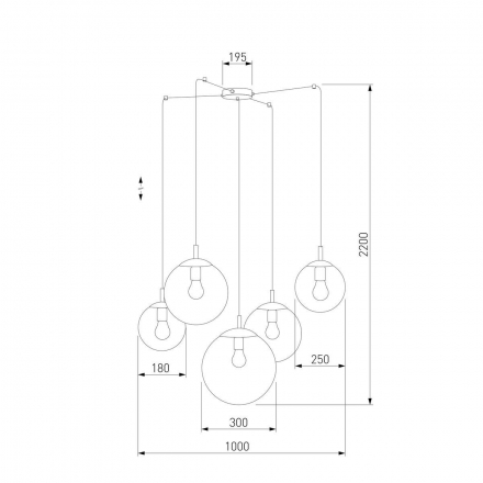 Подвесная люстра TK Lighting 5382 Esme