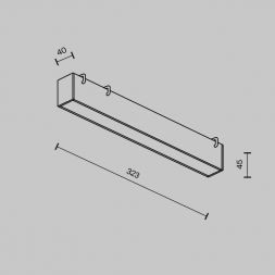 Подвесной светодиодный светильник Maytoni Technical Pendant system Parity Basis TR129B-12W3K-W
