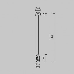 Крепление потолочное Maytoni Technical Accessories for tracks Flarity TRA158C-SL1-BS