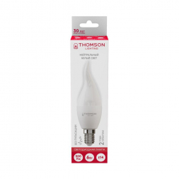 Лампа светодиодная Thomson E14 6W 4000K свеча на ветру матовая TH-B2026