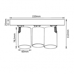 Спот Crystal Lux CLT 017W3 D230 BL