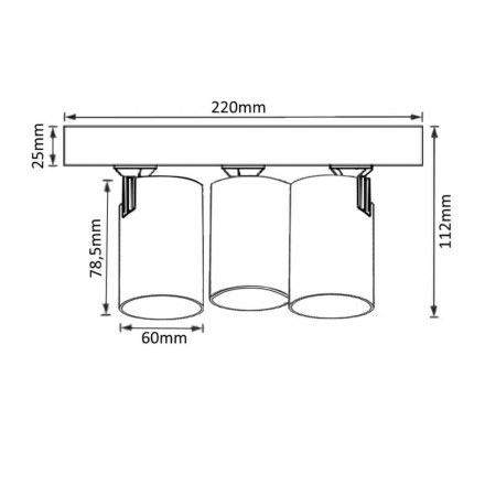 Спот Crystal Lux CLT 017W3 D230 BL