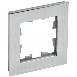 Рамка 1-постовая IEK Brite РУ-1-1-БрА алюминий BR-M12-M-K47