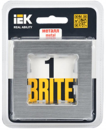 Рамка 1-постовая IEK Brite РУ-1-1-БрА алюминий BR-M12-M-K47