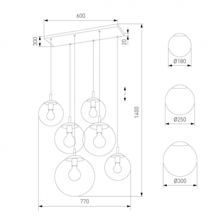 Подвесная люстра TK Lighting 5384 Esme