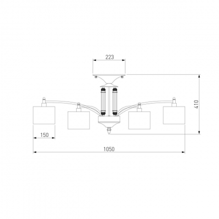 Подвесная люстра Eurosvet 60080/12 сатин-никель