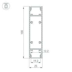 Профиль Arlight SL-Line-2522-2500 Black 033735