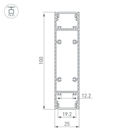 Профиль Arlight SL-Line-2522-2500 Black 033735