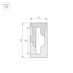 Профиль Arlight WPH-Flex-0612-Side-S8-5m White 040264