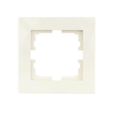 Рамка 1-ая горизонтальная Lezard Vesna кремовая 742-0300-146