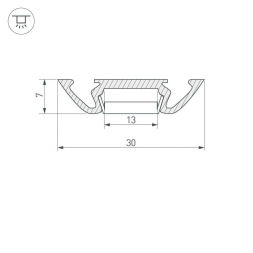 Профиль Arlight PHS-A-2000 ANOD 013215